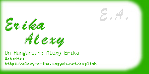 erika alexy business card